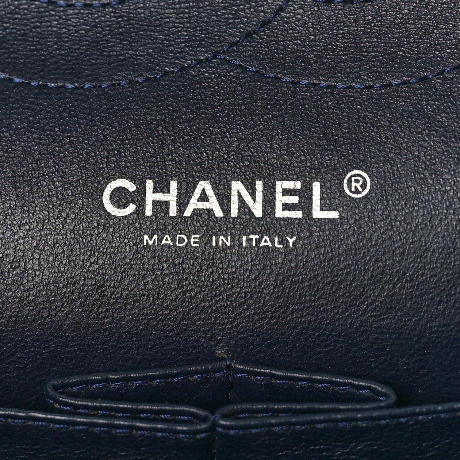 Chanel Caviar Quilted Jumbo Double Flap Navy Blue 6 of 9