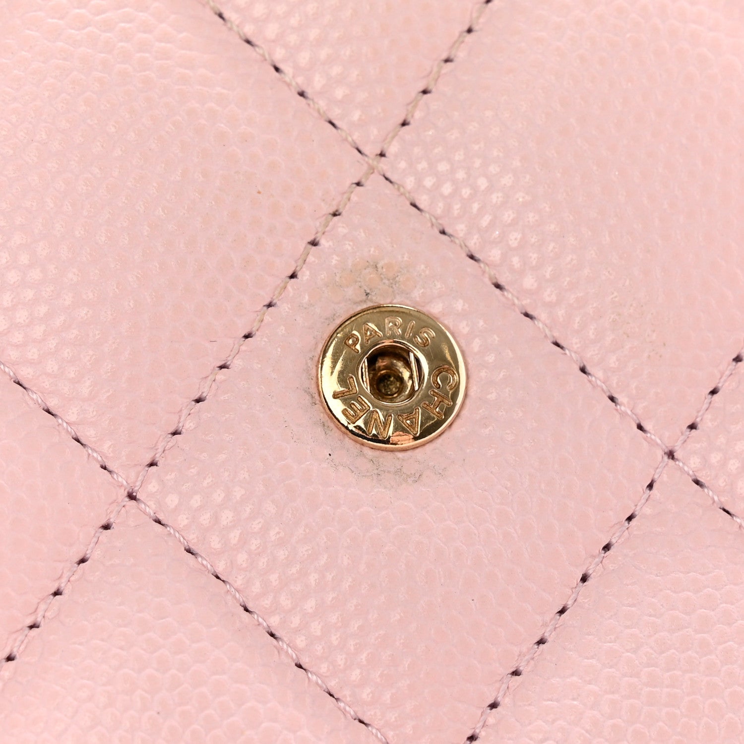 Chanel Caviar Quilted Crystal CC Large Gusset Flap Wallet Pink 13 of 17