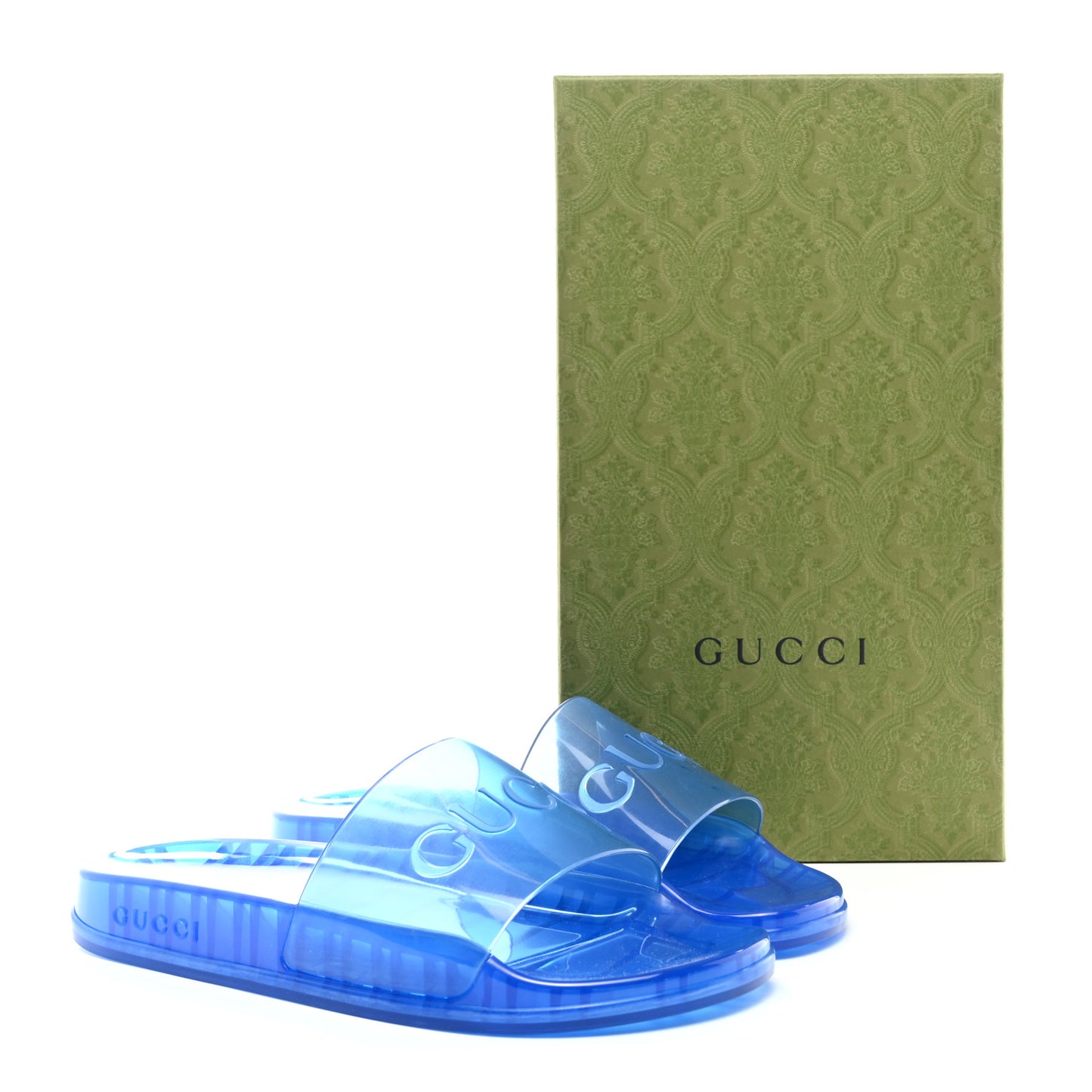 Rubber Mens Pursuit Slide Sandals 10 Transparent Blue