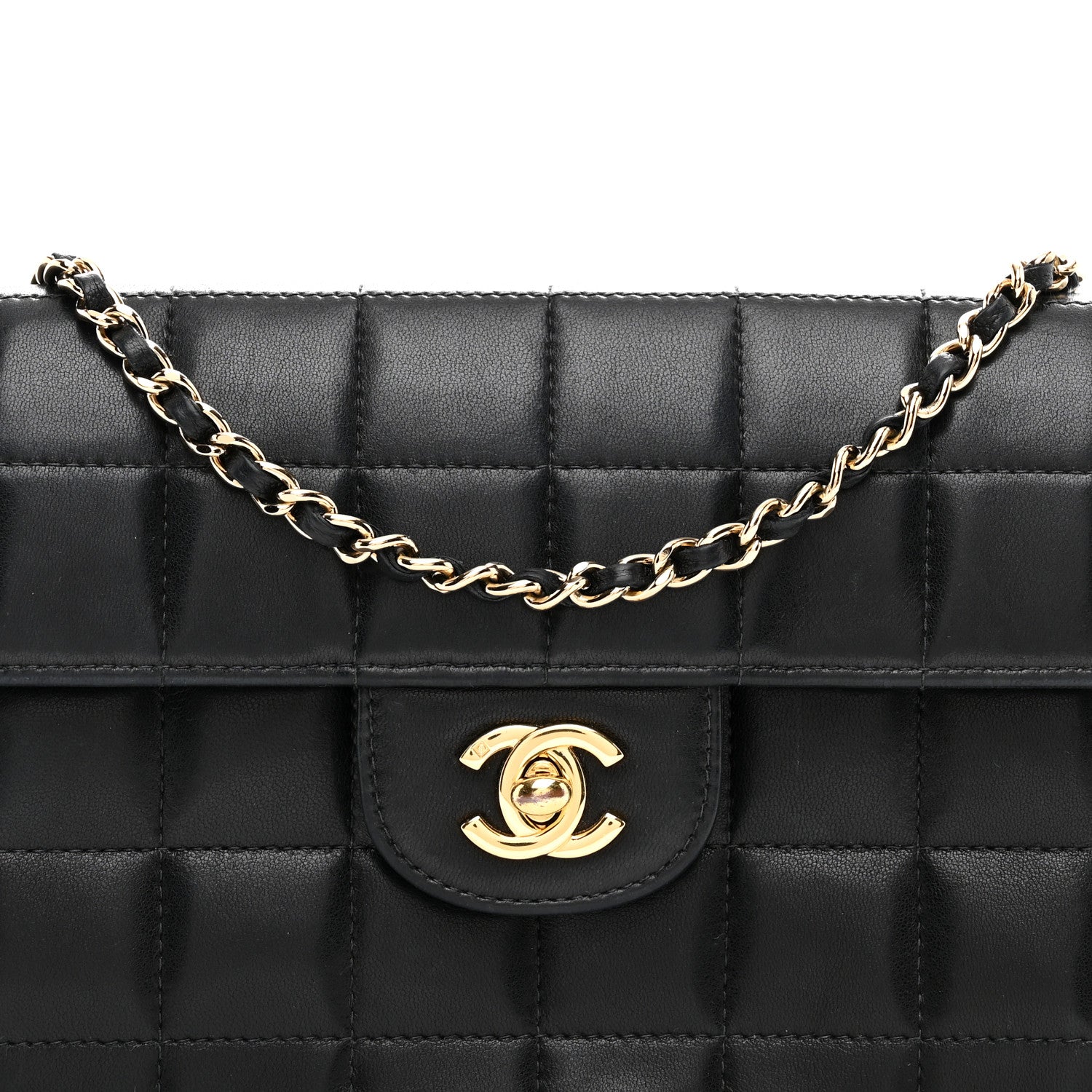 Chanel Lambskin East West Chocolate Bar Flap Black 9 of 11