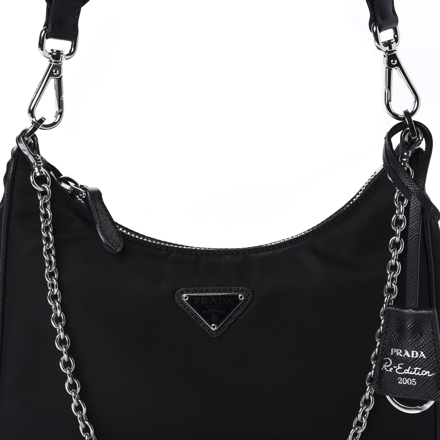 Prada Nylon Re-Edition 2005 Shoulder Bag Black 10 of 10
