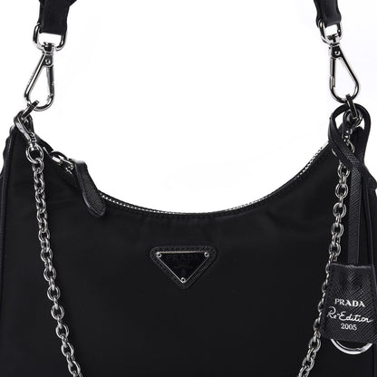 Prada Nylon Re-Edition 2005 Shoulder Bag Black 10 of 10
