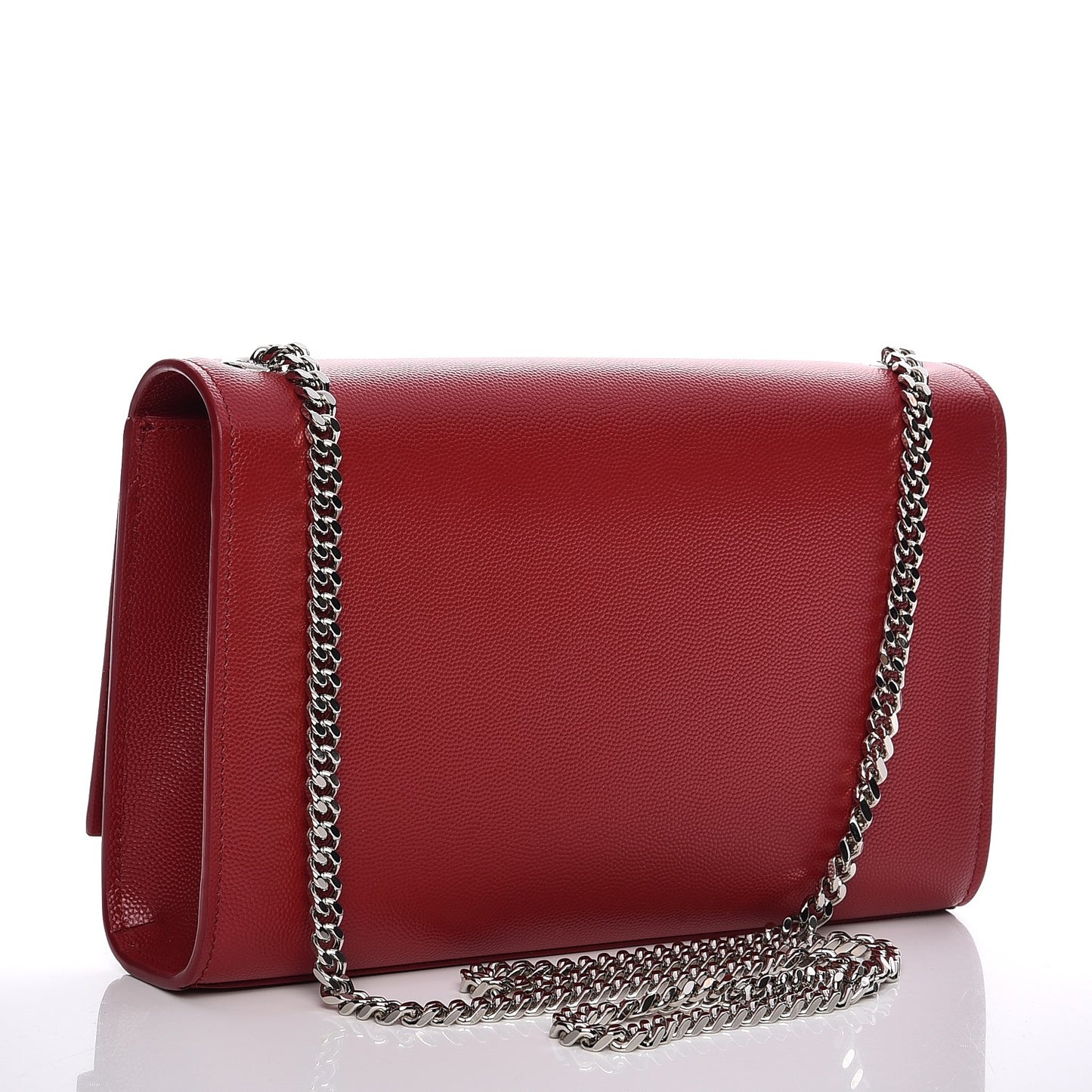 Grain De Poudre Medium Monogram Kate Satchel Lipstick Red