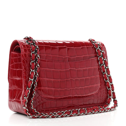Chanel Alligator Jumbo Double Flap Red 3 of 13