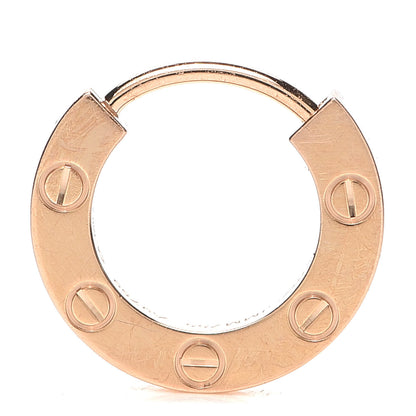 Cartier 18K Pink Gold Single LOVE Hoop Earring 1 of 8