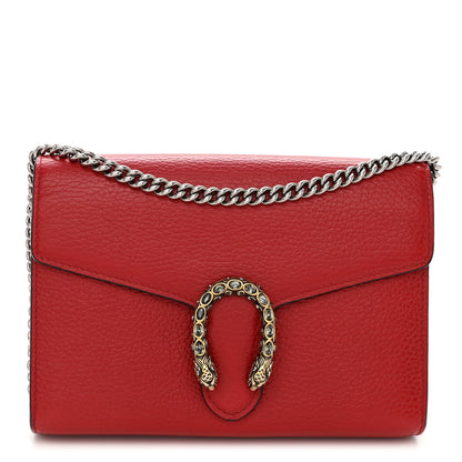 Gucci Calfskin Mini Dionysus Chain Wallet Hibiscus Red 1 of 11