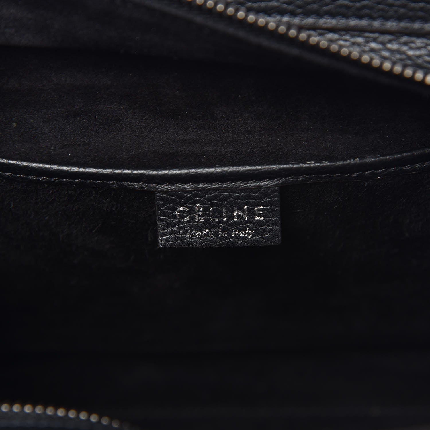 Celine Drummed Calfskin Nano Luggage Black 7 of 10