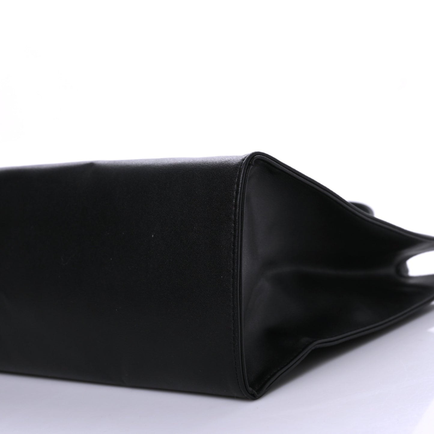 Vegan Leather Medium Shopping Bag Black