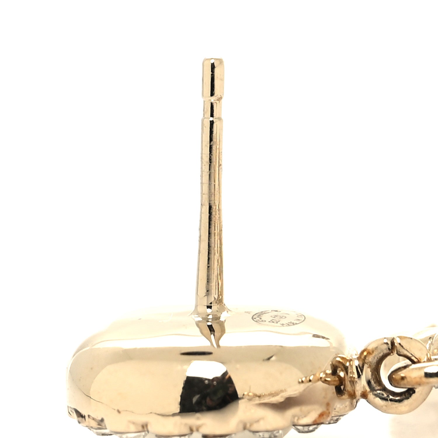 Chanel Crystal Pearl Bow-tiful CC Drop Earrings Gold 6 of 7