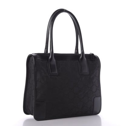 Gucci Nylon Monogram Tote Bag Black 3 of 9