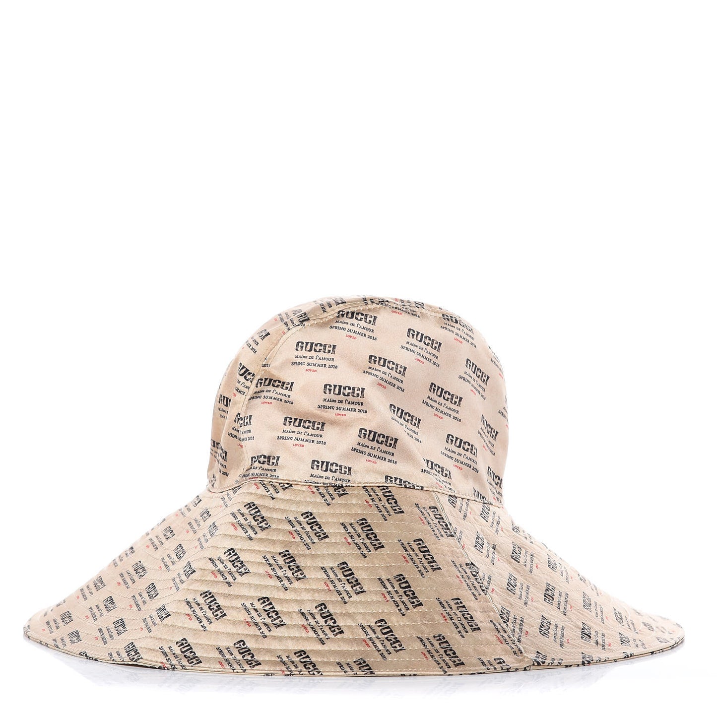 Silk Stamp Print Bucket Hat