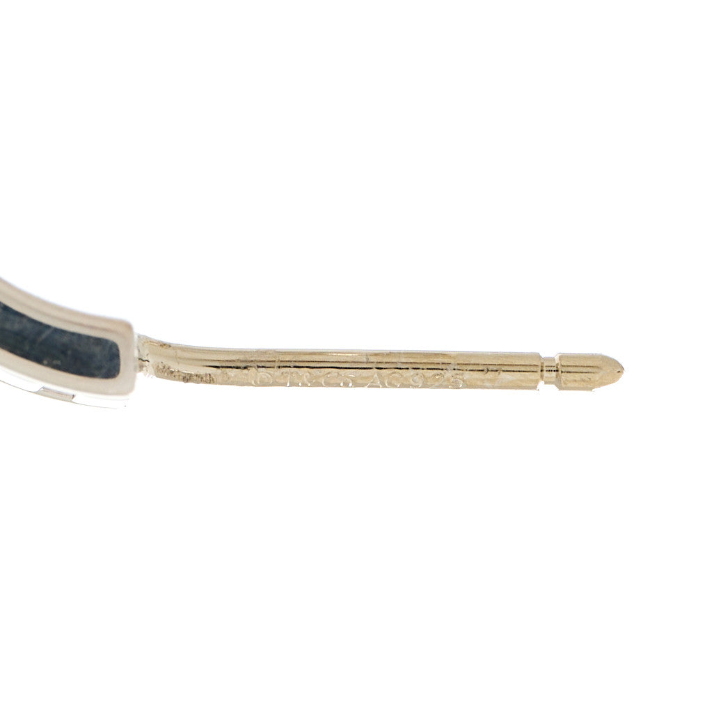 Sterling Silver Small Atlas Open Hoop Earrings