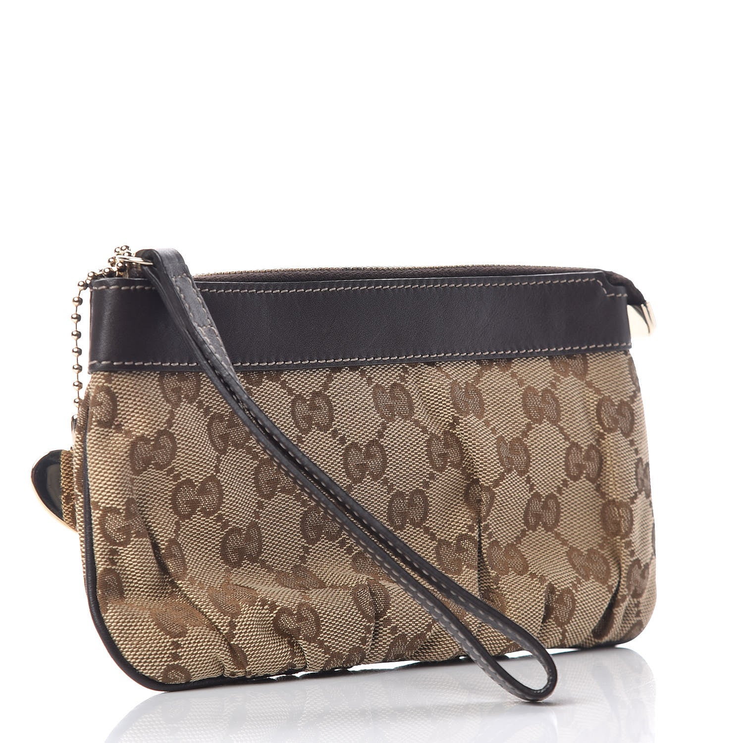 Gucci Monogram Hearts Wristlet Dark Brown 3 of 10