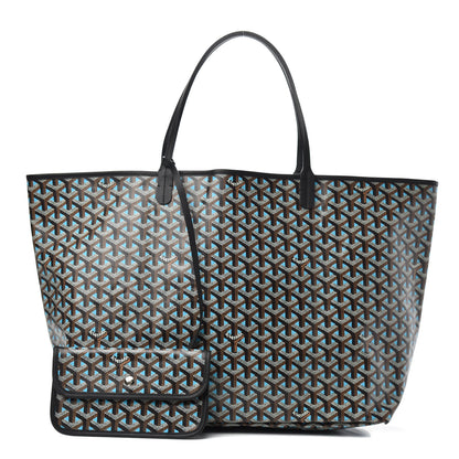 Goyard Goyardine Saint Louis Claire Voie GM Black Blue 1 of 9