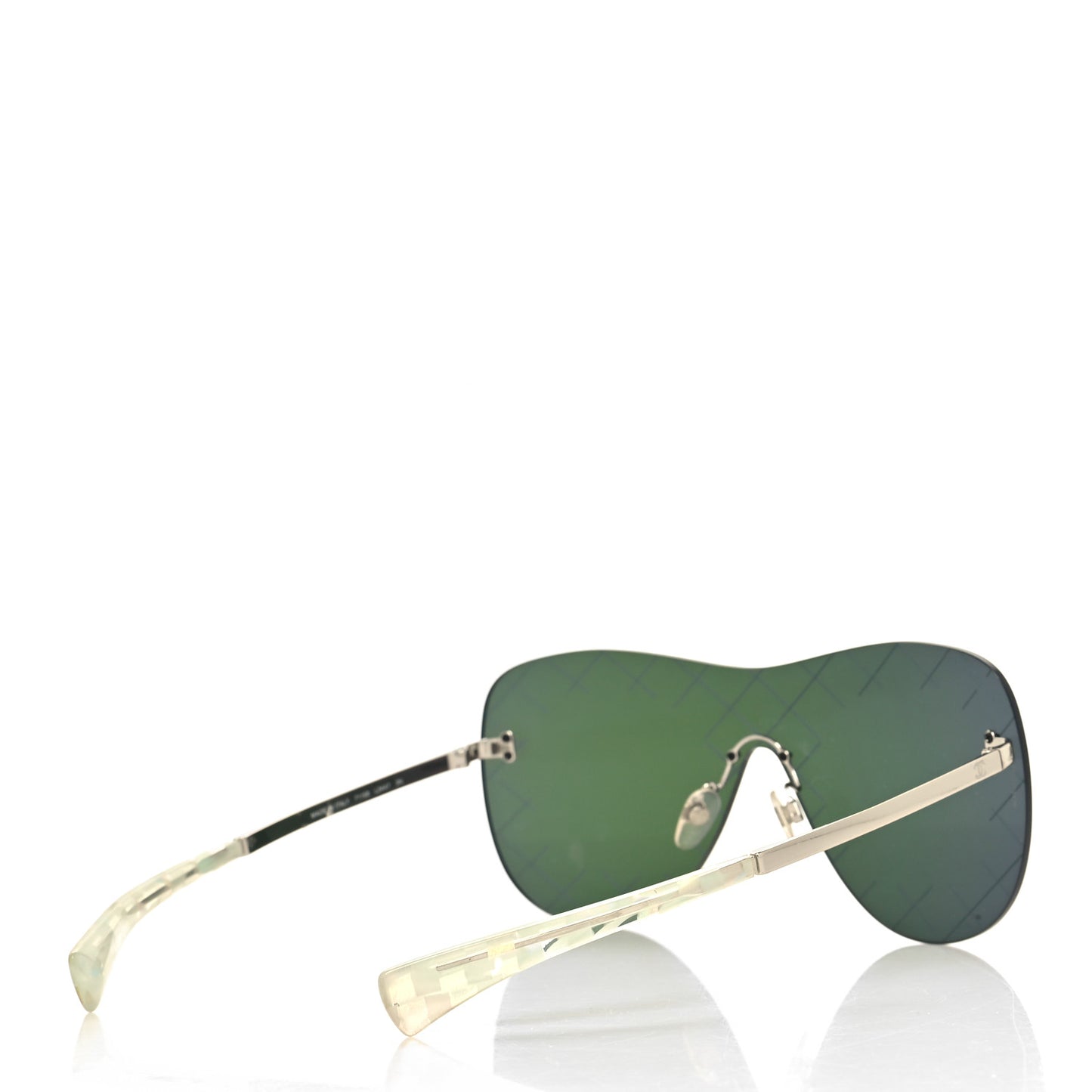 Acetate Shield Runway Sunglasses 71158 Silver Purple