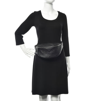 MCM Calfskin Ottomar Monogram Small Belt Bag Black 2 of 8