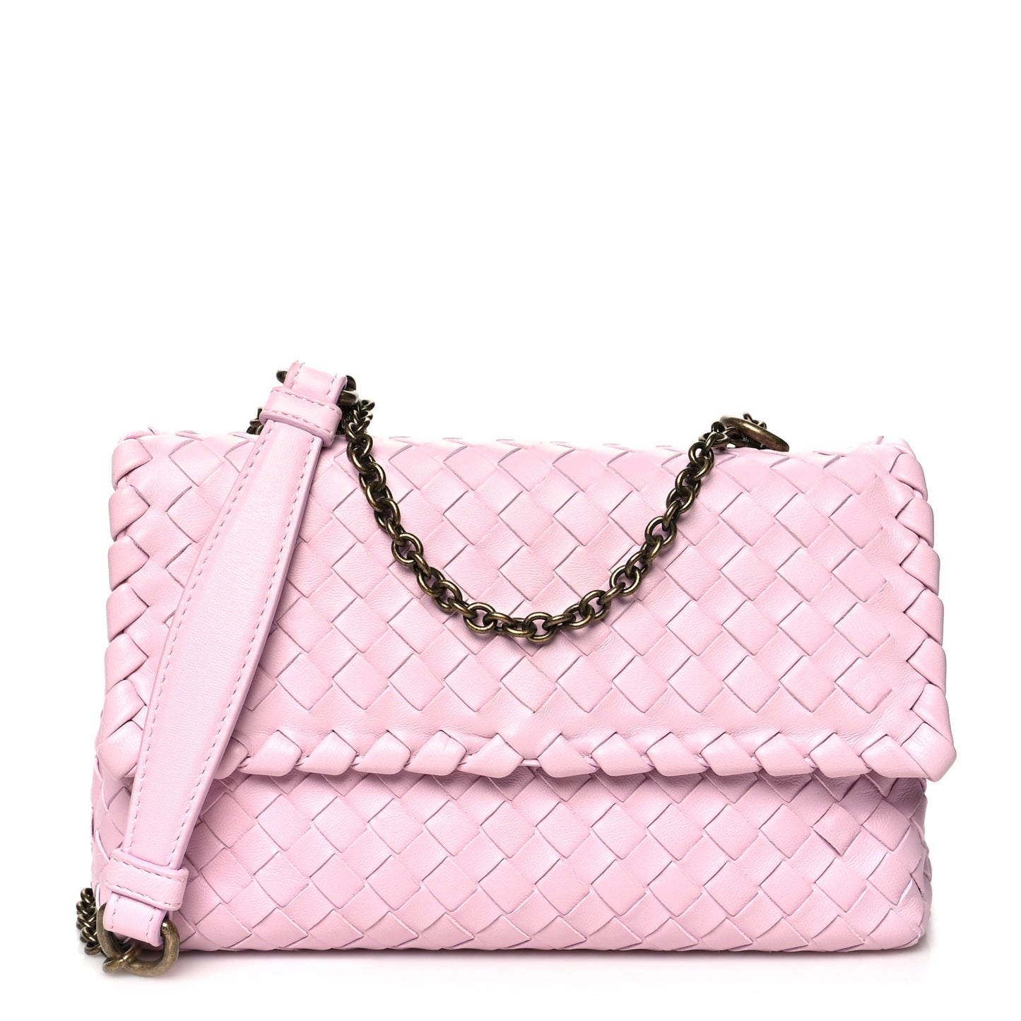 Nappa Intrecciato Baby Olimpia Shoulder Bag Dragee