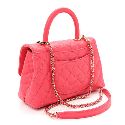 Chanel Caviar Quilted Mini Coco Handle Flap Pink 3 of 11
