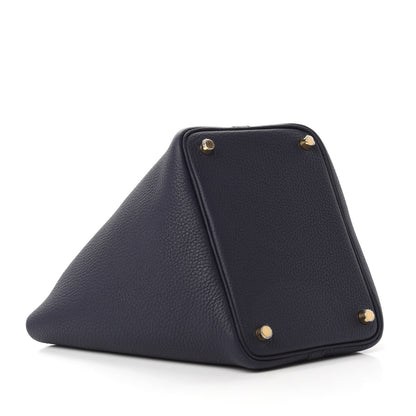 Hermes Taurillon Clemence Picotin Lock 18 PM Bleu Nuit 4 of 11