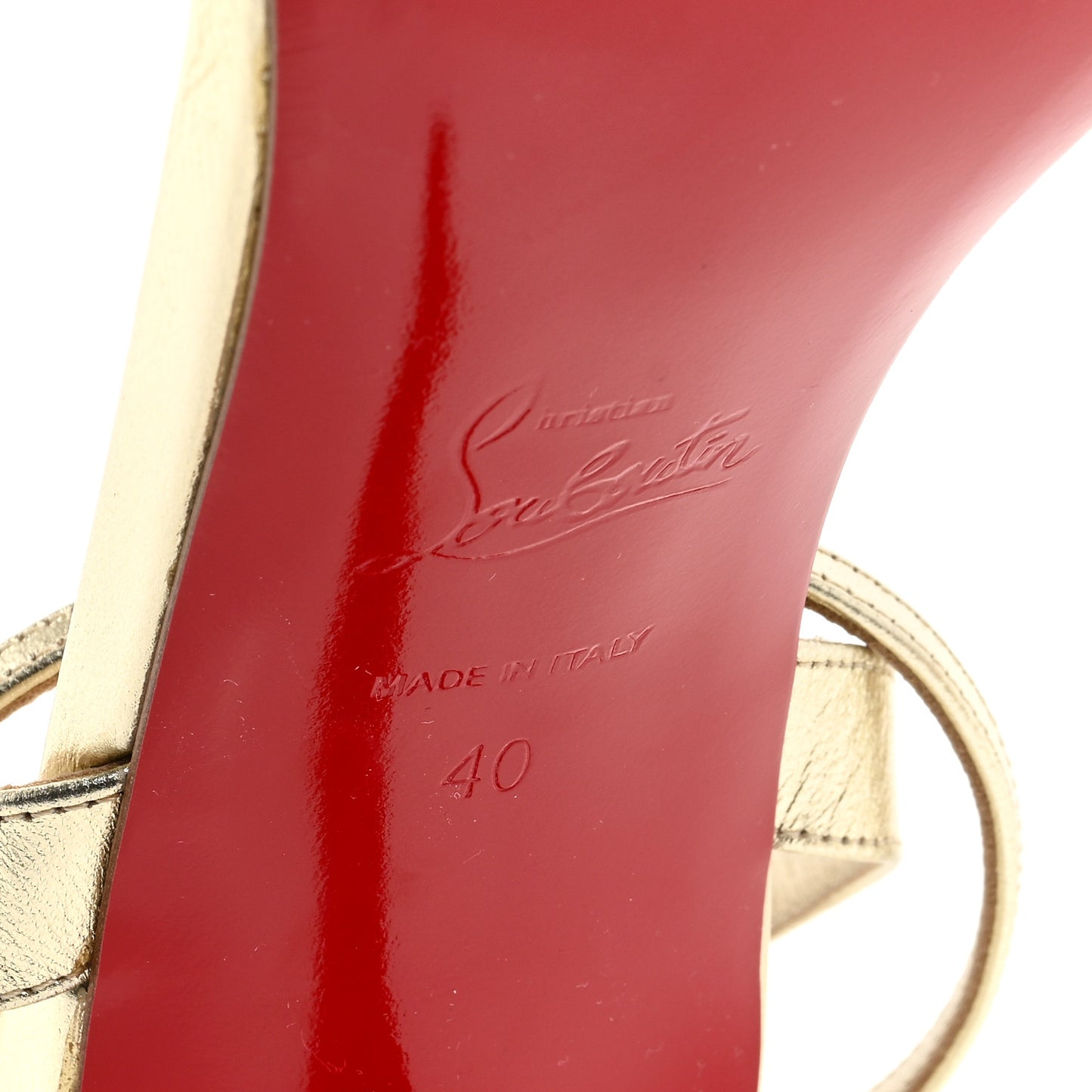 Kid Laminato Loubigirl 85 Sandals 40 Platine