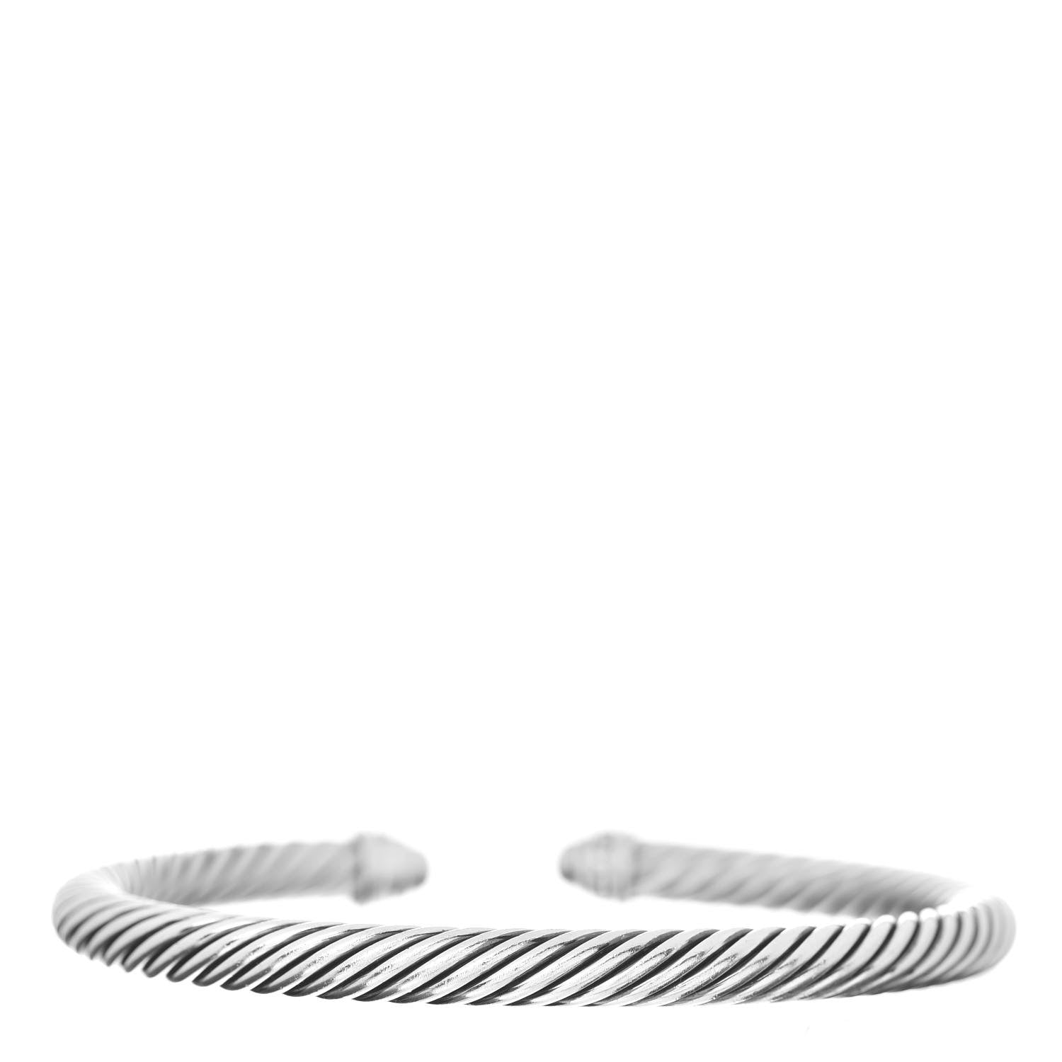 David Yurman Sterling Silver Diamond 5mm Cable Classics Dome Bracelet 3 of 4