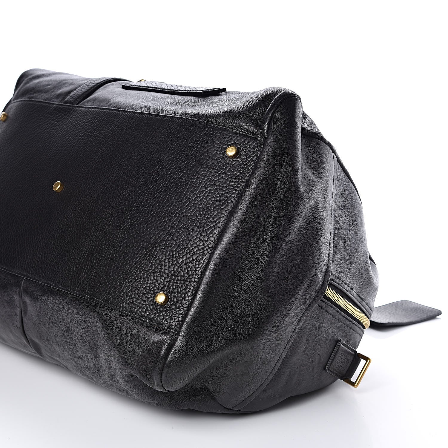 Saint Laurent Calfskin Vavin Logo Strap Duffle Bag Black 9 of 10