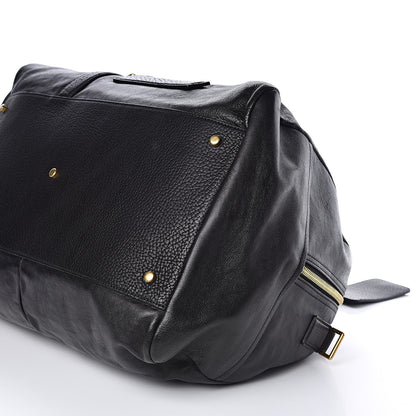Saint Laurent Calfskin Vavin Logo Strap Duffle Bag Black 9 of 10