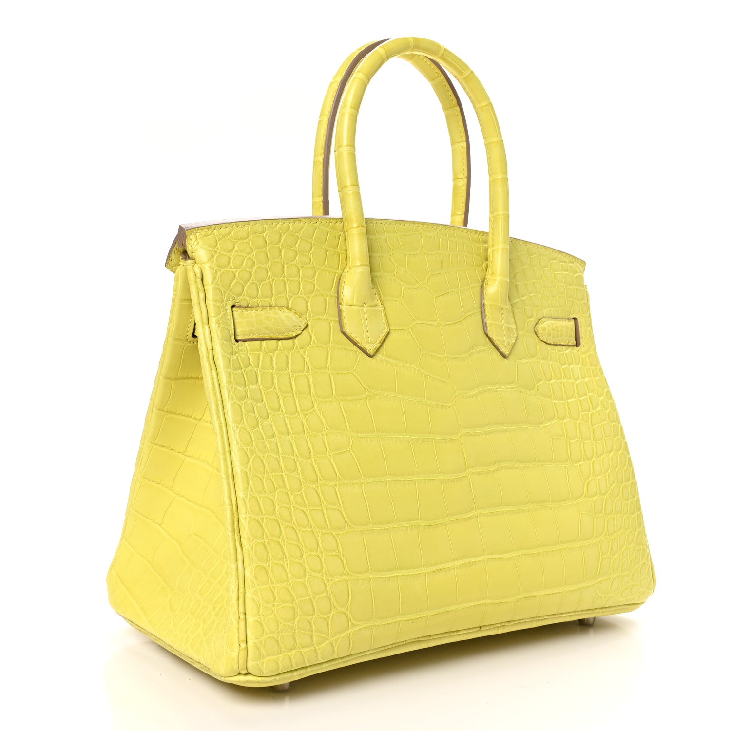 Hermes Matte Alligator Birkin 30 Lime 3 of 11