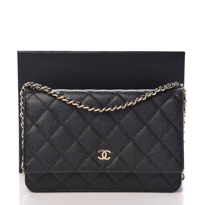 Chanel Caviar Quilted Wallet On Chain WOC Black 12 of 12