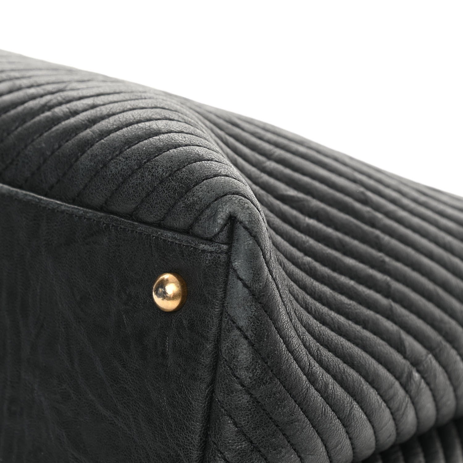Chanel Wrinkled Lambskin Chevron Quilted Large Surpique Tote Black 11 of 17