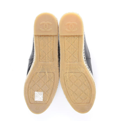 Chanel Lambskin CC Espadrilles 39 Black 5 of 10