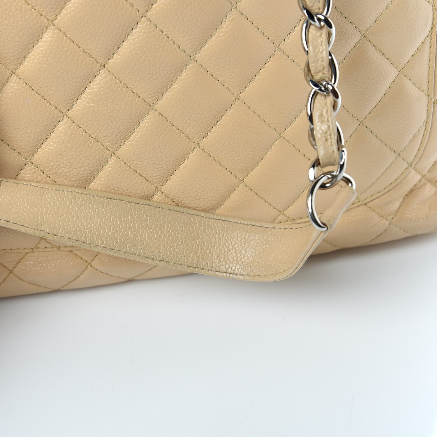 Chanel Caviar Quilted Grand Shopping Tote GST Beige Clair 14 of 22