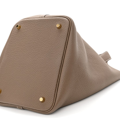 Hermes Taurillon Clemence Picotin Lock 22 MM Etoupe 10 of 10