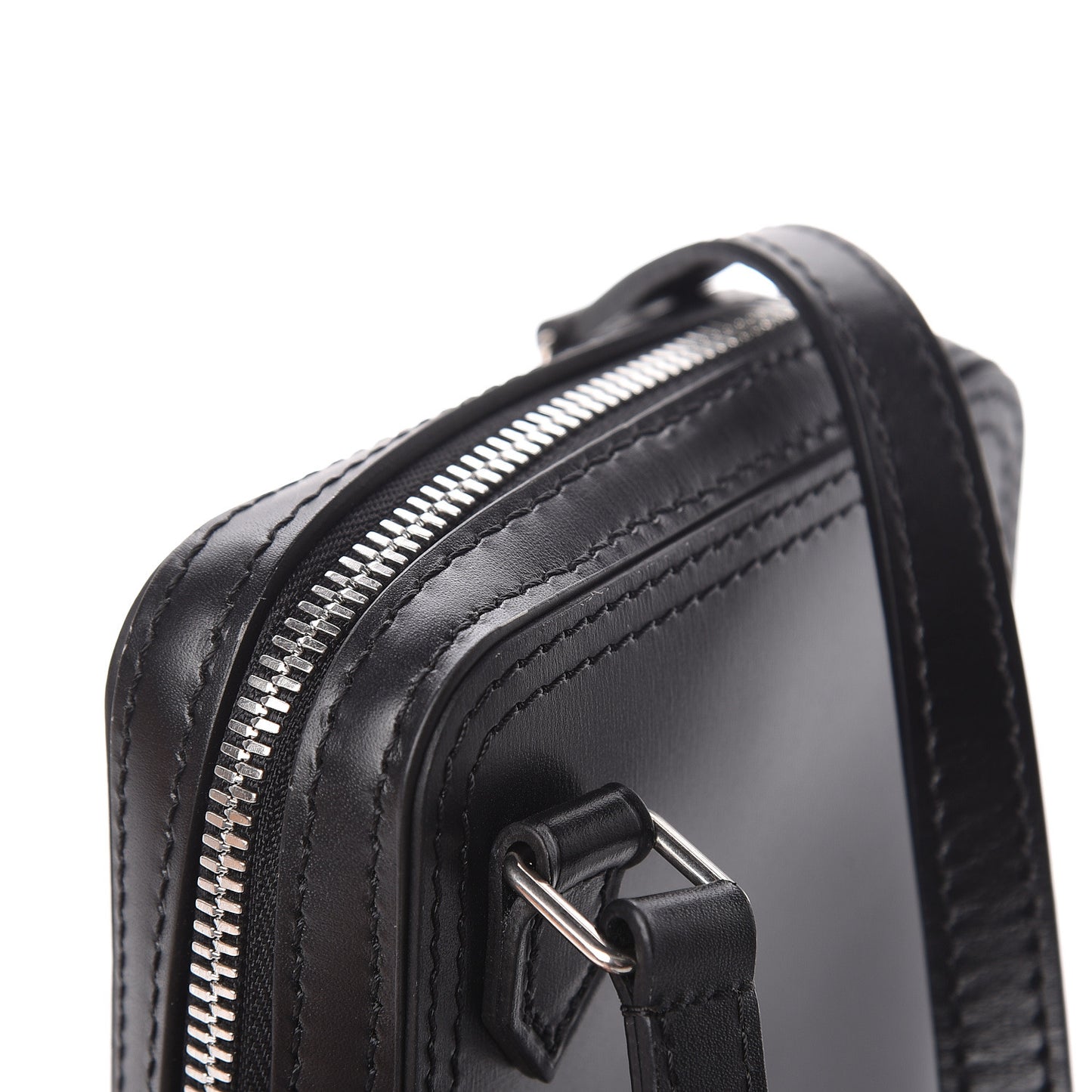 Calfskin Flower Charms Danube Messenger Black