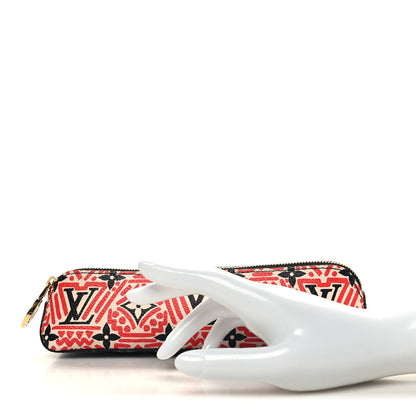 Louis Vuitton Monogram Giant Crafty Elizabeth Pencil Pouch Creme Rouge Black 2 of 10
