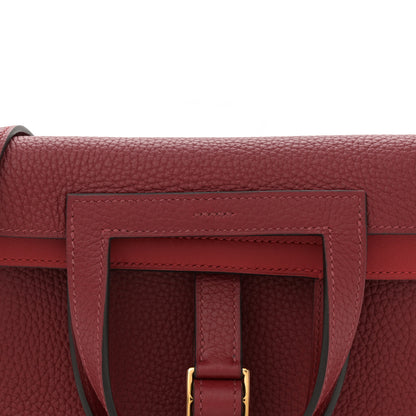 Hermes Taurillon Clemence Halzan 25 Rouge Grenat 7 of 10