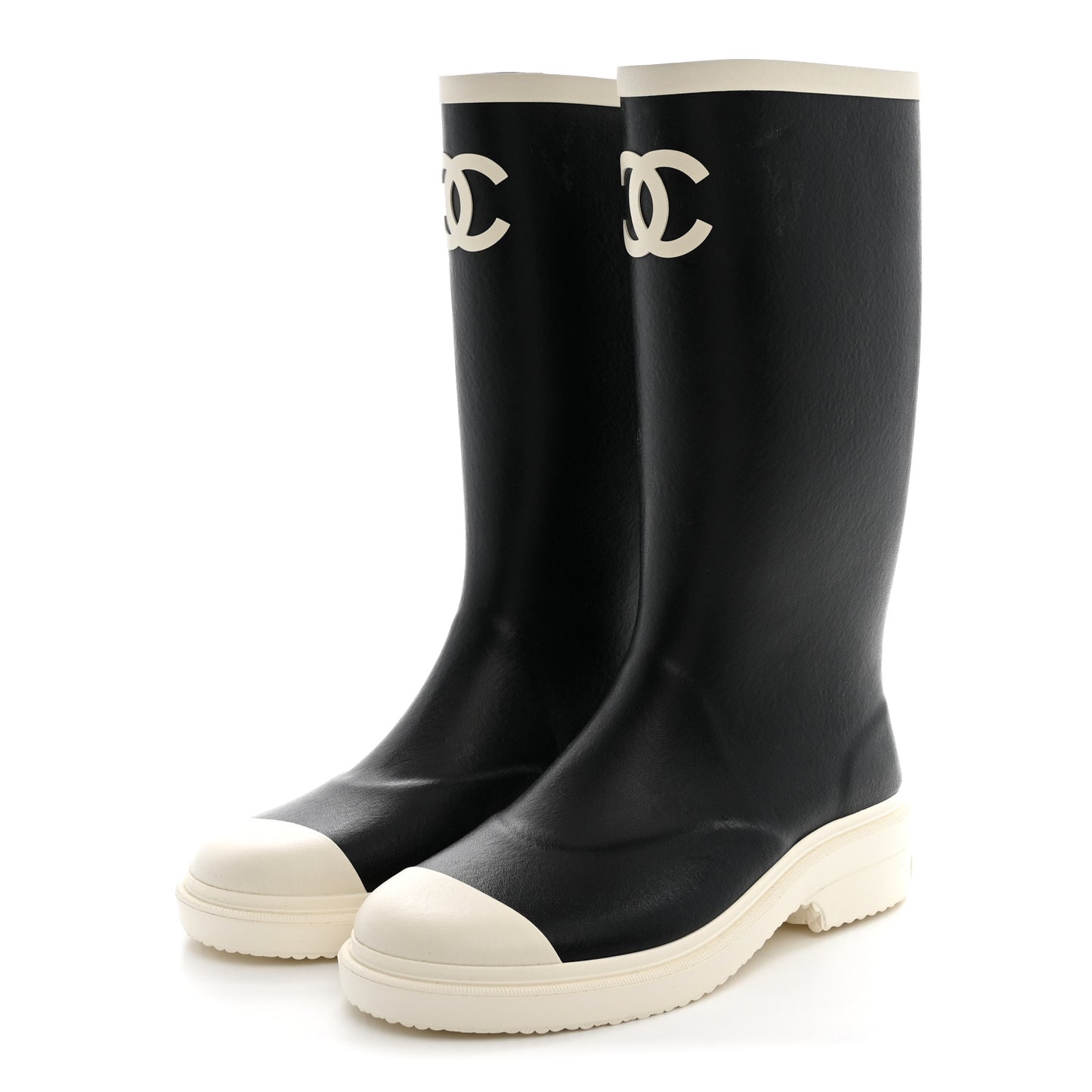 Caoutchouk CC High Boots 37 Black White