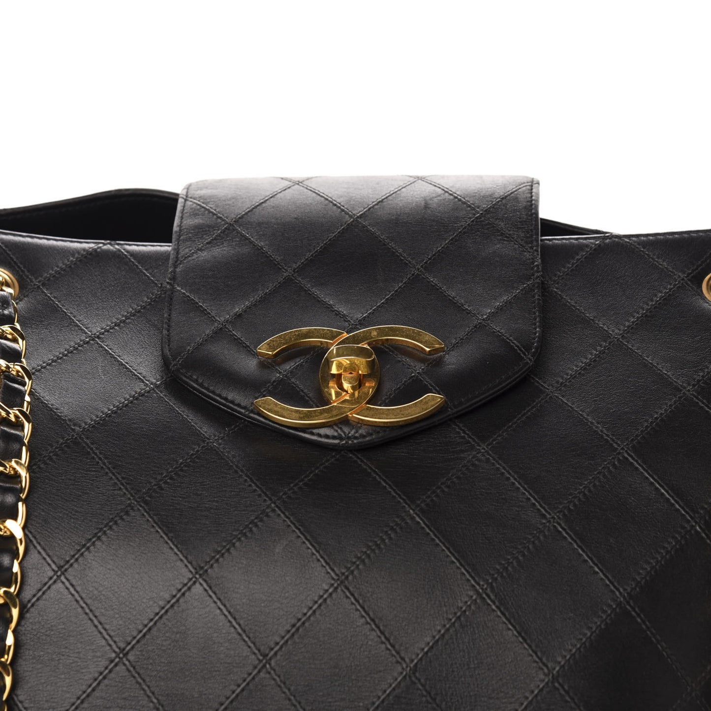 Calfskin Stitched XL Weekender Black