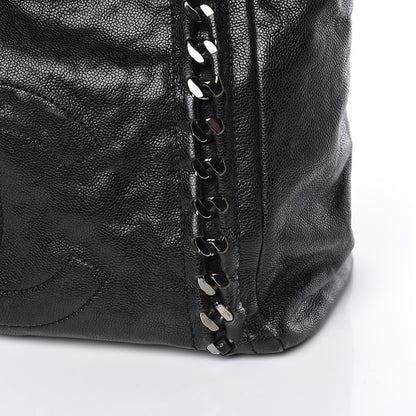 Chanel Glazed Calfskin Large Modern Chain Tote Black 18 of 27