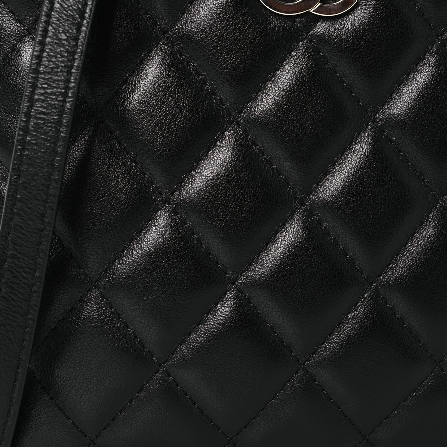 Lambskin Quilted Crossbody Bag Black
