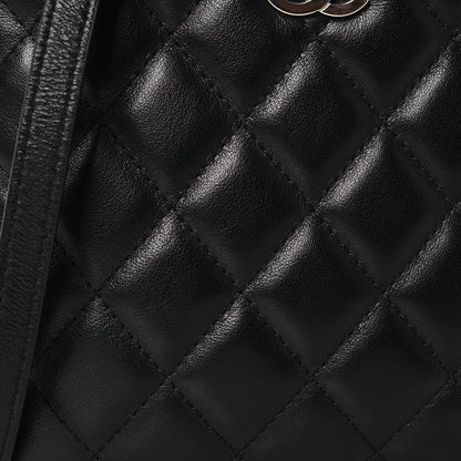 Chanel Lambskin Quilted Crossbody Bag Black 9 of 13