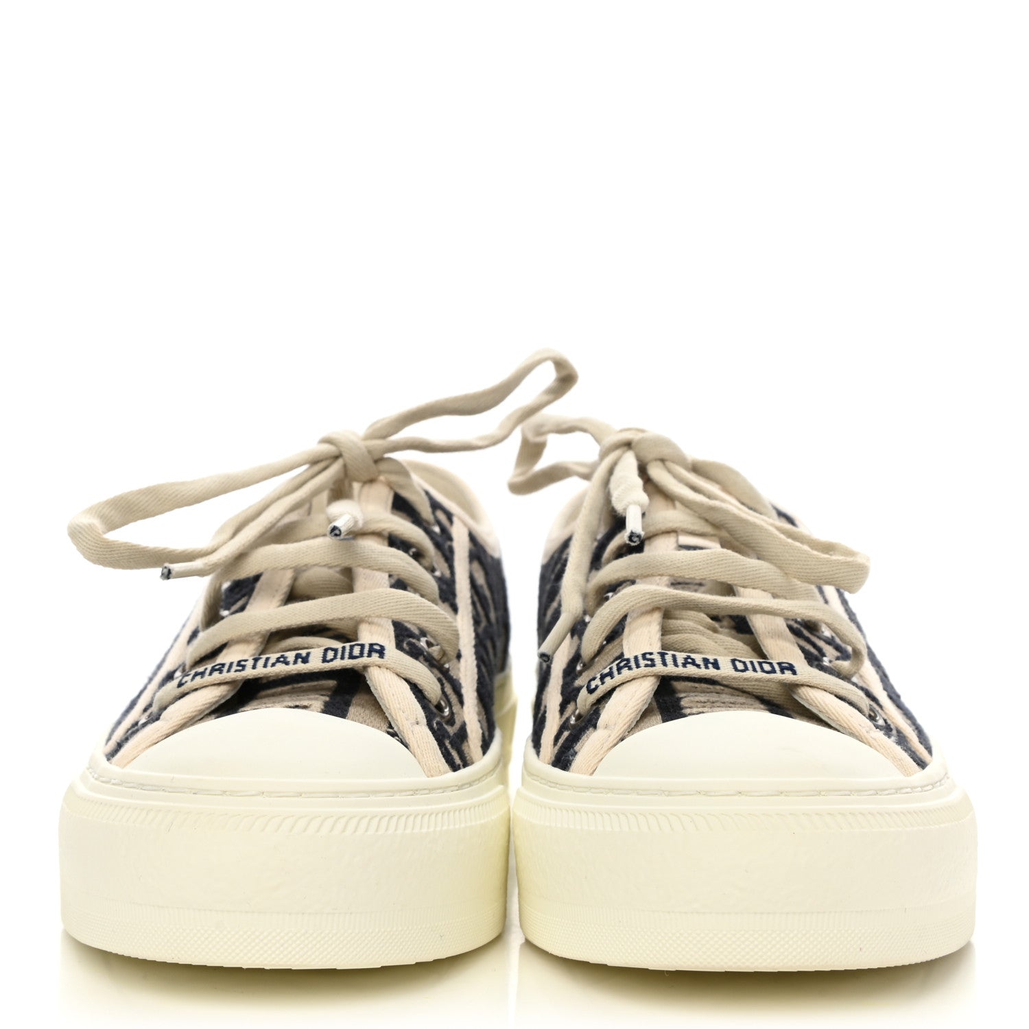 Christian Dior Canvas Oblique Walk'N'Dior Low Top Sneakers 35 Deep Blue 2 of 10