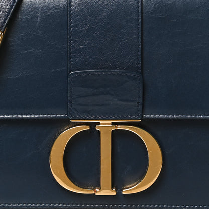Christian Dior Shiny Crinkled Lambskin 30 Montaigne Flap Bag Indigo 6 of 12