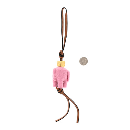 Loewe Calfskin Felt Elephant Bag Charm Candy 2 of 4