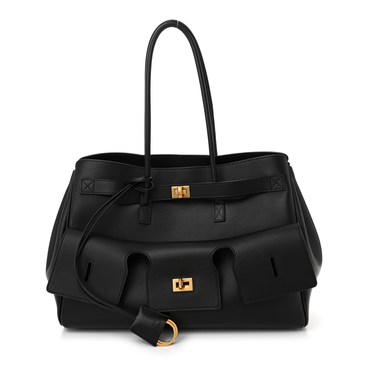 Smooth Calfskin Medium Bel Air Carry All Bag Black