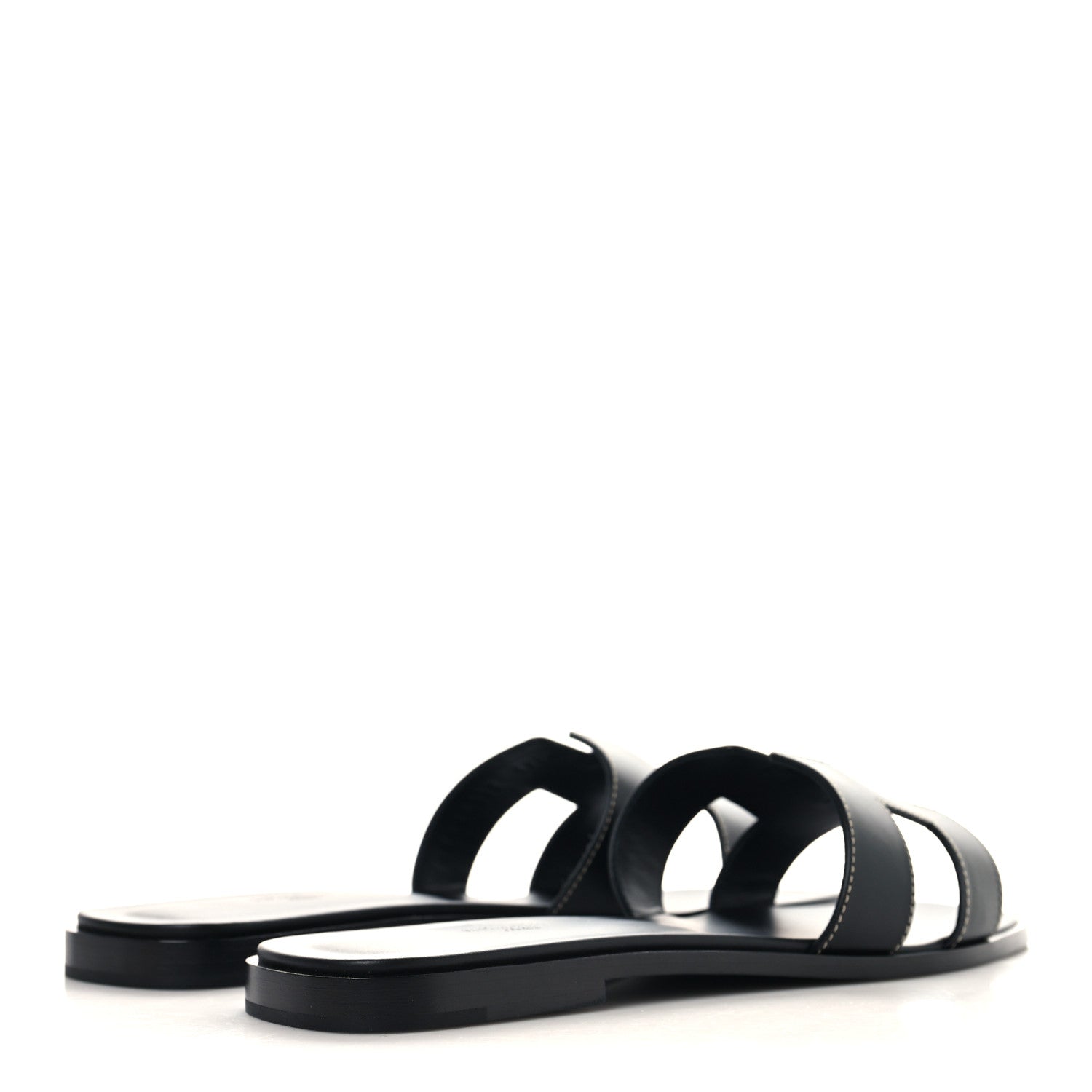 Hermes Box Calfskin Oran Sandals 41 Black 5 of 10