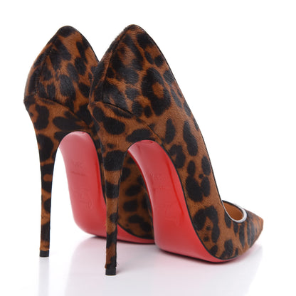 Christian Louboutin Pony Hair So Kate 120 Pumps 38.5 Leopard Black 4 of 8