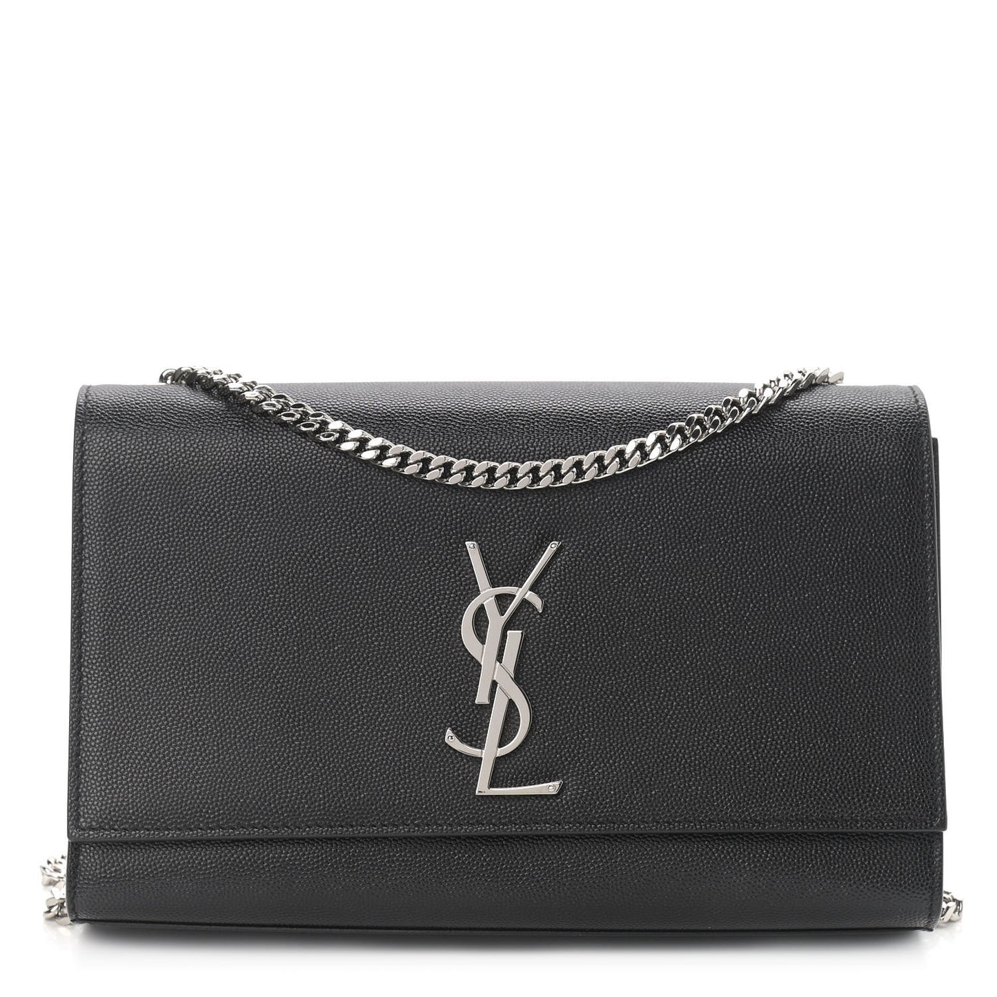 Grain De Poudre Medium Classic Monogram Kate Satchel Black