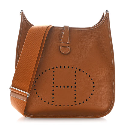 Hermes Taurillon Clemence Evelyne III PM Gold 1 of 10