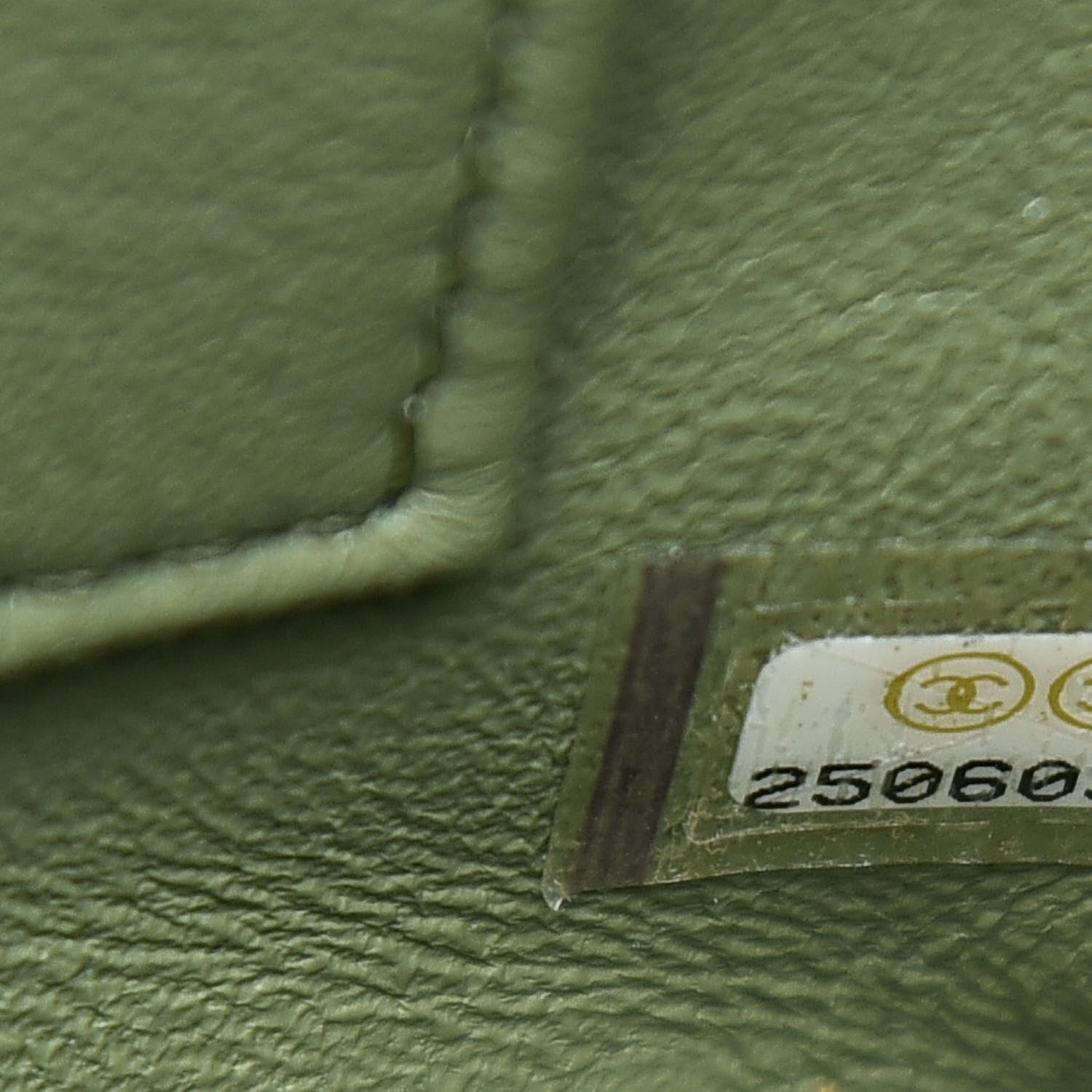 Chanel Calfskin Lizard Chevron Quilted Medium Coco Handle Flap Green 7 of 12